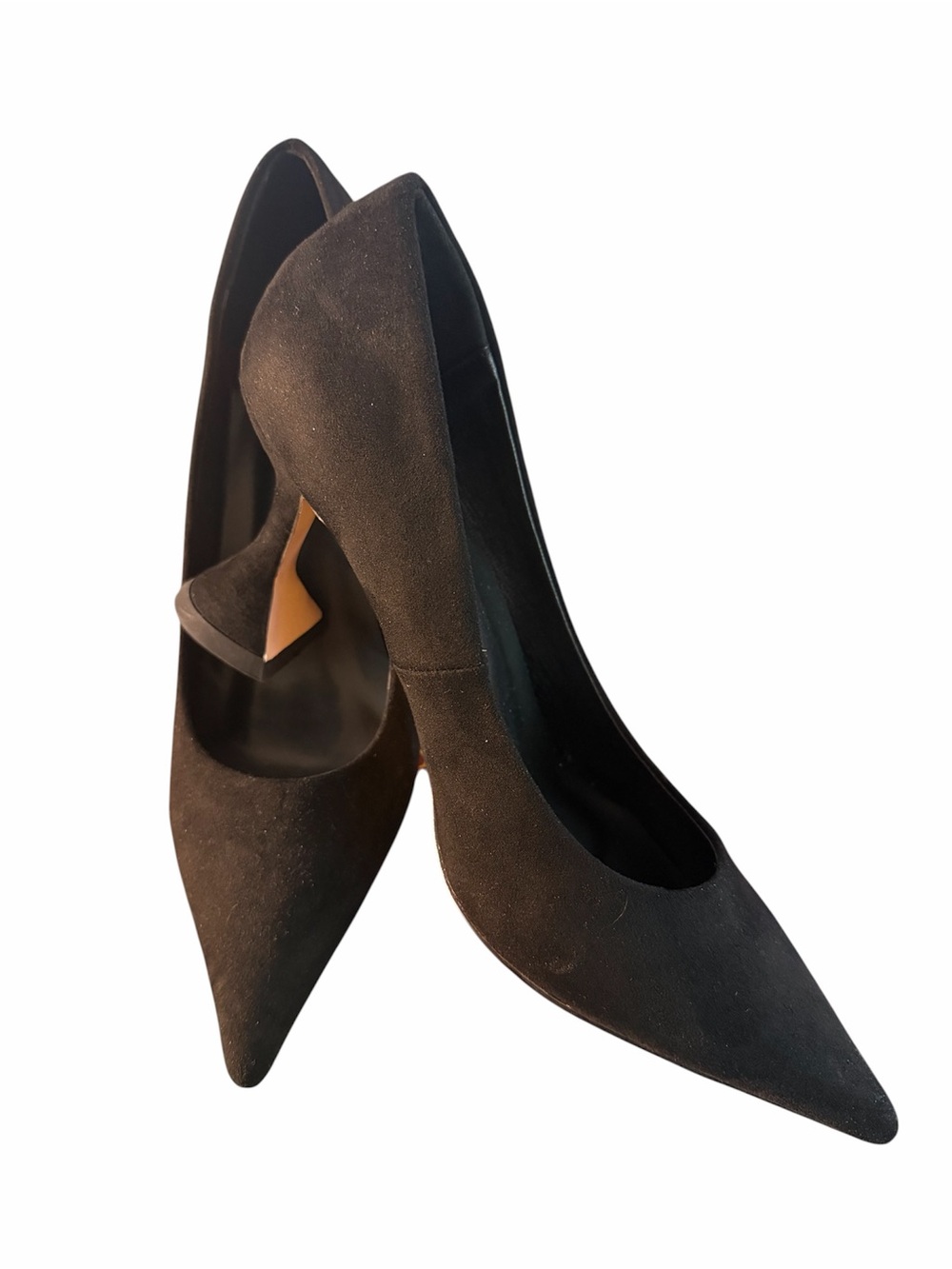 Women’s black Suede YDN slip on heels! Size 8.5! Brand new with box! Wide heel!